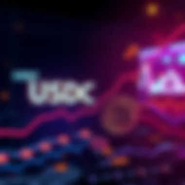 Graph showing USDC overtaking USDT in stablecoin transaction volume, indicating a shift in cryptocurrency preferences.