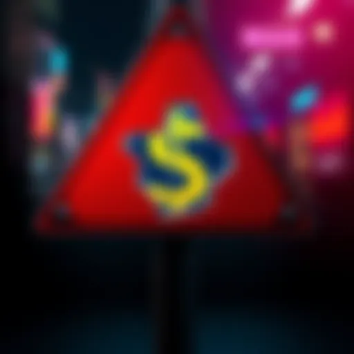 Graphic showing a warning sign with a broken dollar symbol representing the USDC.axl fraud