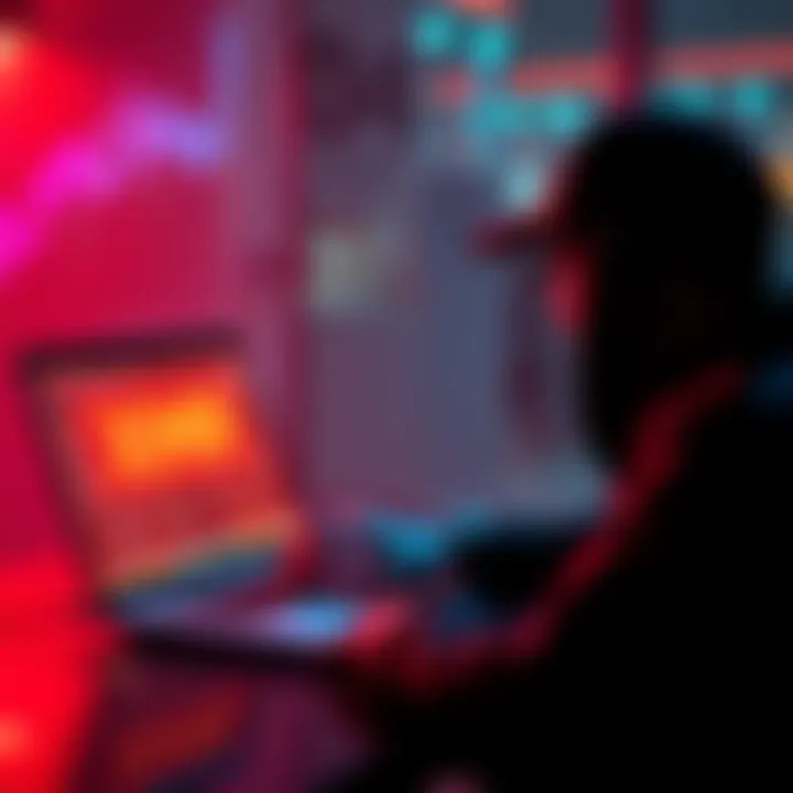 Person using a laptop to exchange USDC for XMR with privacy features