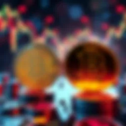 USDC vs USDT Stablecoins A comparison between USDC and USDT with financial icons representing stability and transparency in cryptocurrency transactions.