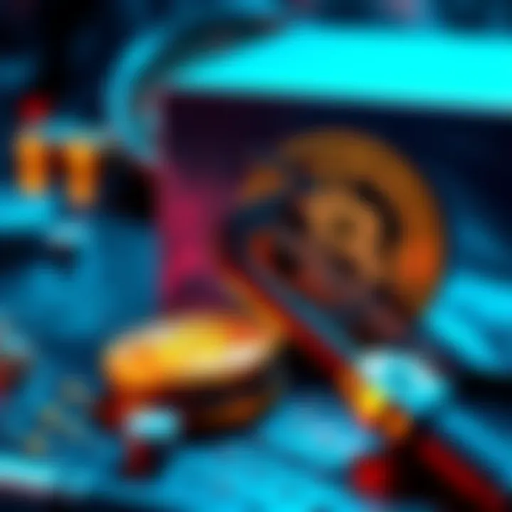 A graphic showing USDT and BTC symbols with mining tools, symbolizing the launch of USDT payments for miners on NiceHash.