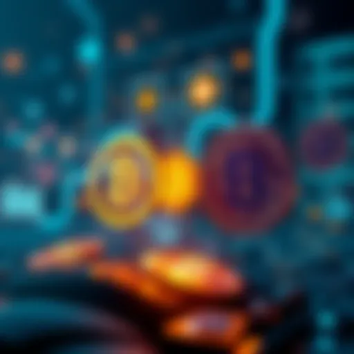 A graphic showing the conversion process from USDT to Bitcoin with symbols and secure wallet icons