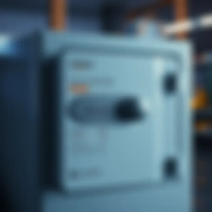 A gently used safe labeled 'like new' on an Amazon product page, showcasing its features and condition.