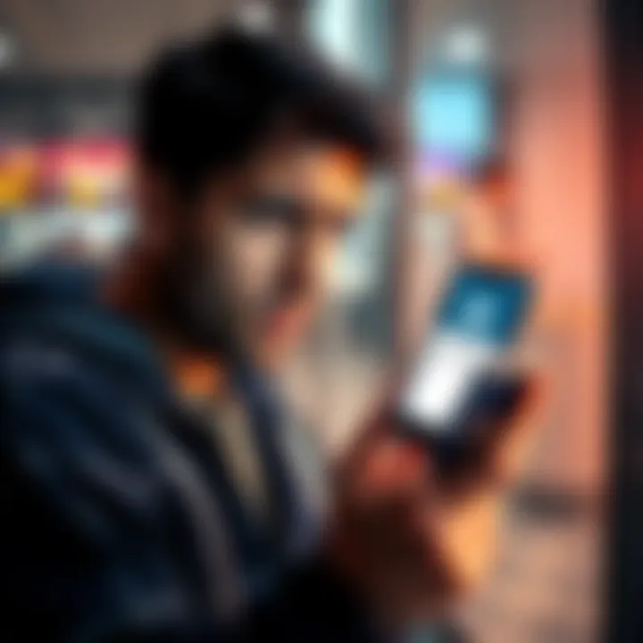 A person looking worried while holding a smartphone with a payment rejection notice on the screen