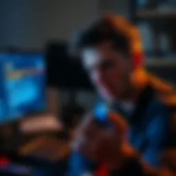 A frustrated person looking at a computer screen displaying a message about Ledger Live's discontinued support for personal Bitcoin nodes, holding a Trezor wallet in hand