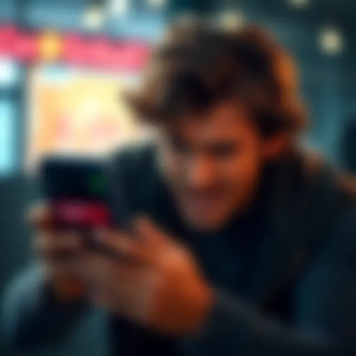 User shows frustration while holding a phone with Revolut app, depicting a crypto deposit issue