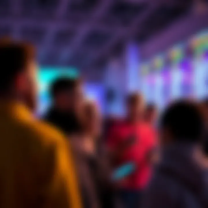 A group of people discussing their experiences with a new user interface on devices, highlighting positive feedback about performance improvements.