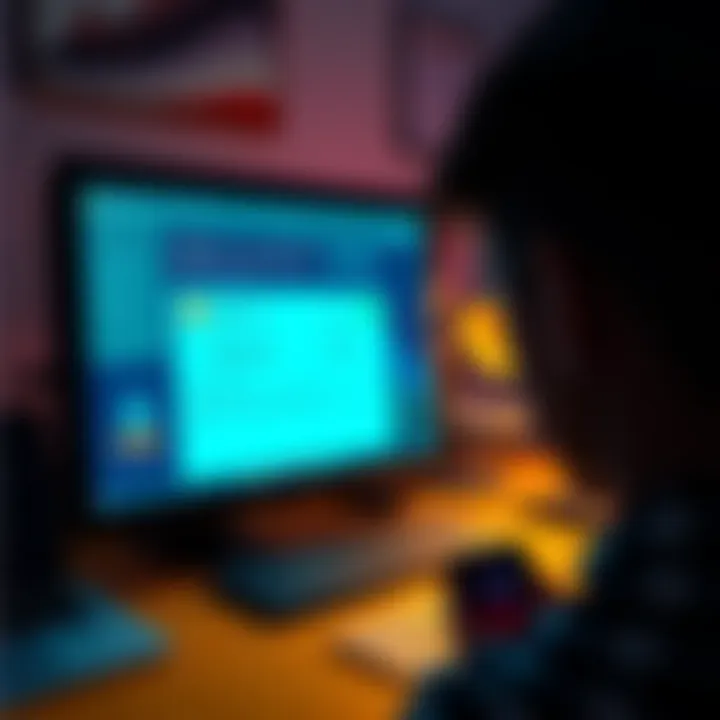 A person looks worried at their computer screen showing a Ledger Live app with zero account balances after a factory reset. The Ledger Nano S+ device is visible on the desk.