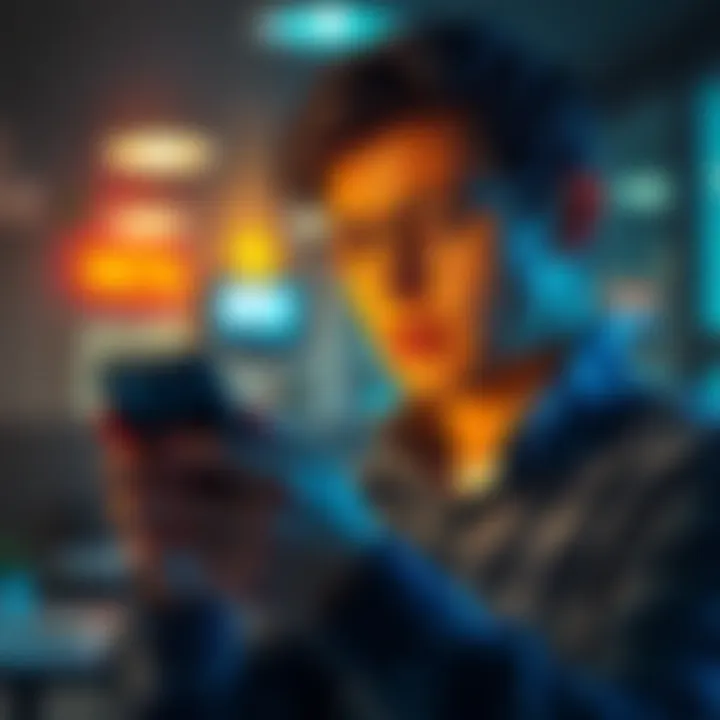 A person looking concerned while checking their bank account on a smartphone, showing ongoing charges from Meta Pay