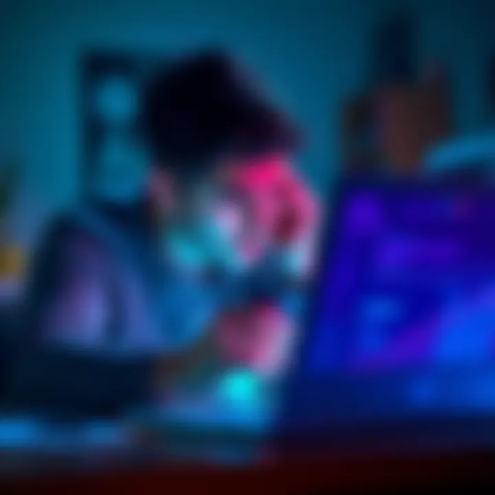 A person looking worried while checking their digital wallet on a laptop, symbolizing financial loss in cryptocurrency