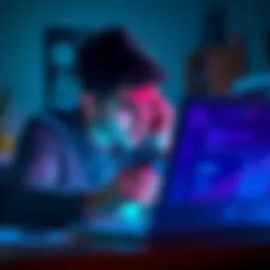 User suffering crypto loss A person looking worried while checking their digital wallet on a laptop, symbolizing financial loss in cryptocurrency