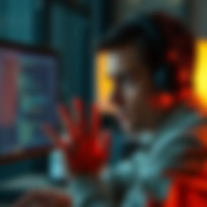 A person looking at a computer screen with a concerned expression, depicting issues with Allnodes support and missing validators.