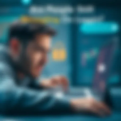 A person looking frustrated while trying to log in on a laptop with a password input screen visible