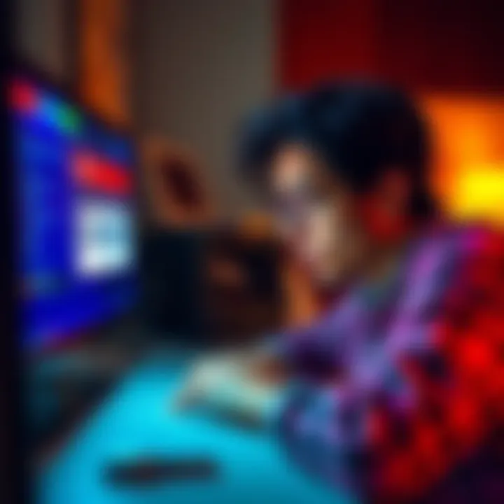 A worried user looking at their computer screen after sending money to the wrong wallet address