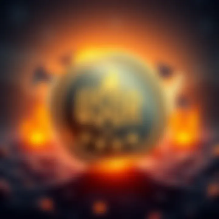 An illustration showing a coin representing the USOR cryptocurrency, featuring oil imagery and a map of the United States, symbolizing its connection to US oil reserves.