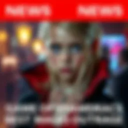 A young blonde girl dressed as a vampire in a provocative advertisement, sparking public outrage.