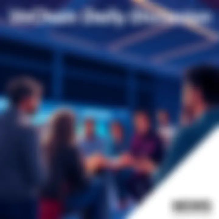 A group of people engaging in a discussion about VeChain updates and initiatives