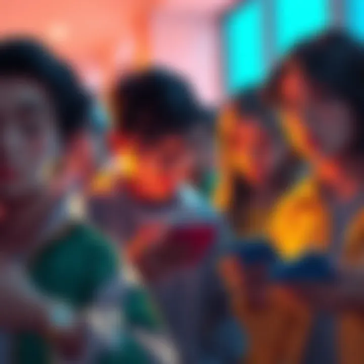 A group of people looking at their digital wallets on phones, eagerly waiting for PLRL token airdrops