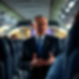 The Vice President of the United States addressing staff aboard Air Force Two during a flight.
