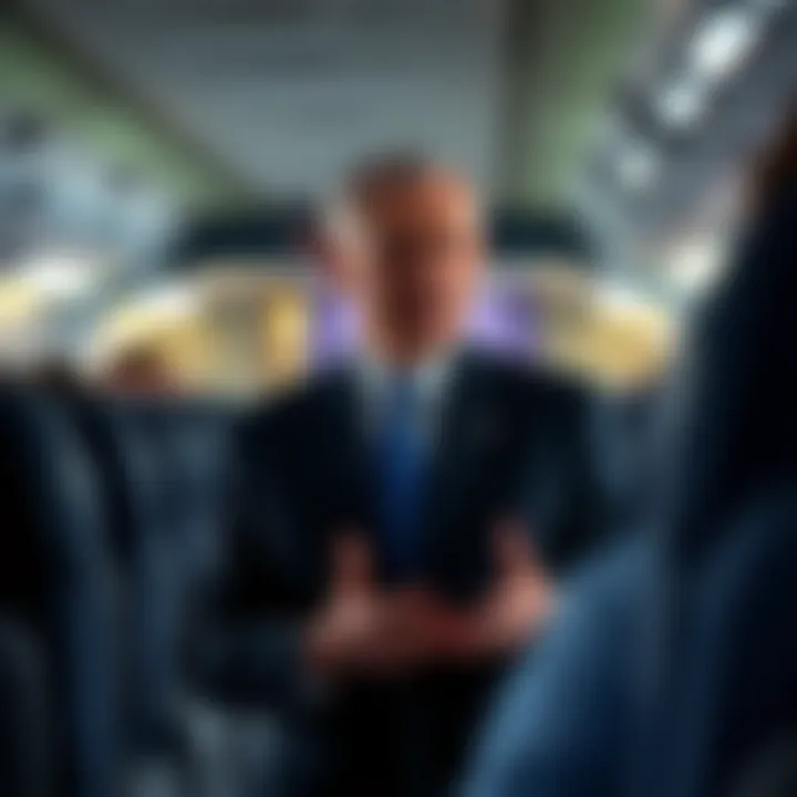 The Vice President of the United States addressing staff aboard Air Force Two during a flight.
