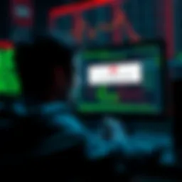 Victim of Cyber Attack A distressed person looking at a computer screen showing a warning about a cyber attack, symbolizing the loss from an address poisoning scam.