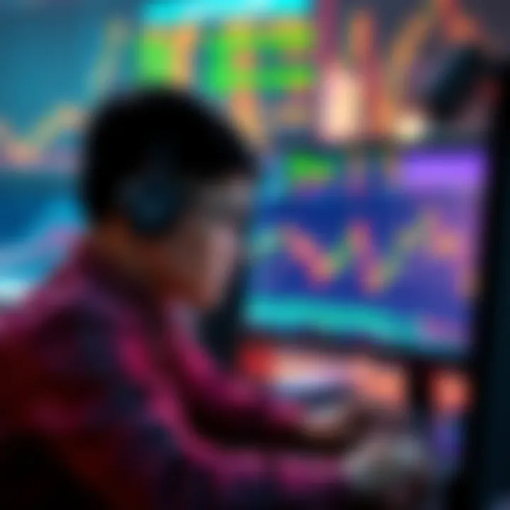 A worried trader looks at cryptocurrency charts on a computer in Vietnam, symbolizing uncertainty after new regulations.