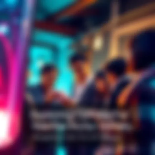 Vietnamese residents discussing energy savings Group of Vietnamese people comparing notes on methods to reduce electricity costs