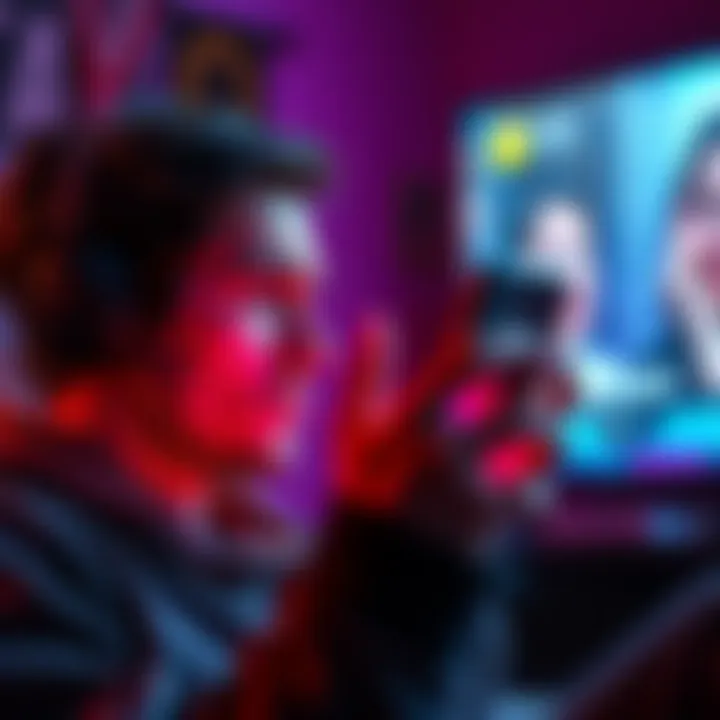 Viewer frustrated with long ads A person looking annoyed at their phone while watching an ad that seems to go on forever