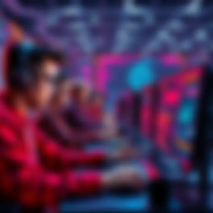People participating in a virtual hackathon on their computers, engaging in coding and collaboration.