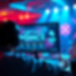 A person managing virtual concert rentals on a digital platform, with Atlas Bucks displayed on the screen, highlighting points and rewards management.