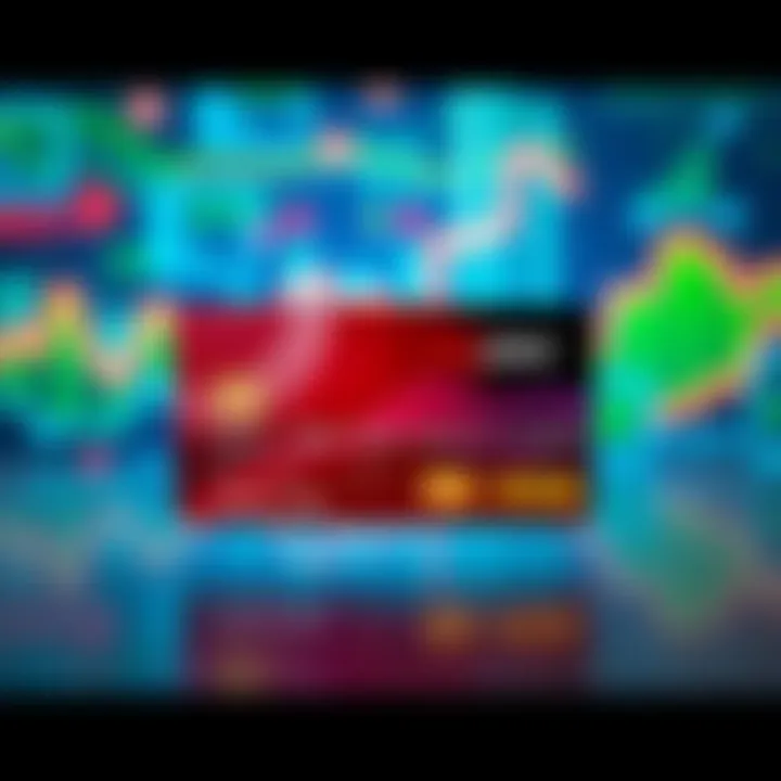 A visual comparison showing a virtual card on one side and a physical card on the other, with financial symbols in the background.