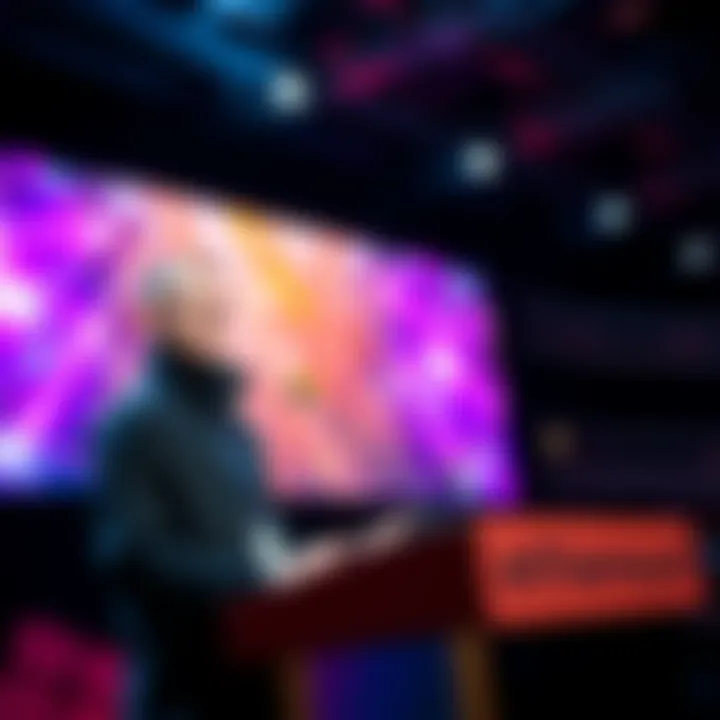 Vitalik Buterin discussing the risks of quantum computing on Ethereum's security at a podium