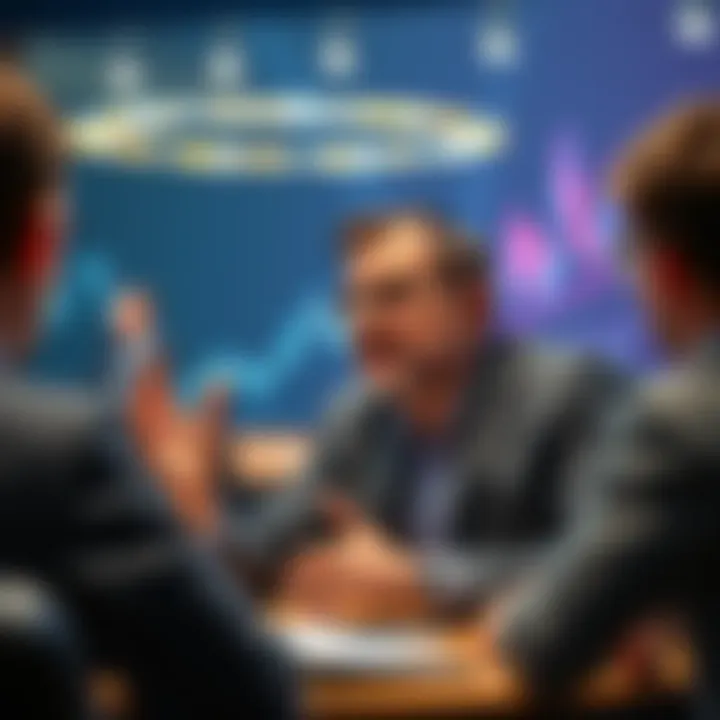 Vlad Tenav, CEO of Robin Hood, speaks about tokenization and blockchain developments in a meeting setting.