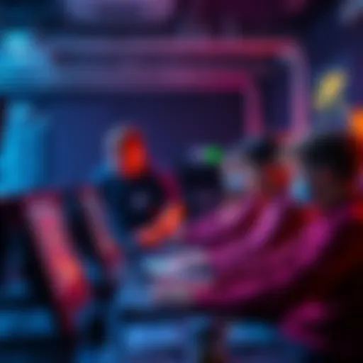 A group of 16 volunteers collaborating on computers to identify vulnerabilities in crypto projects, symbolizing teamwork and security effort.