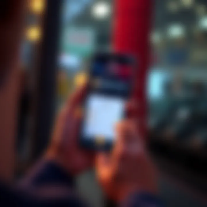 Individual using a wallet application on a smartphone to manage XLM assets after Coinbase support ended