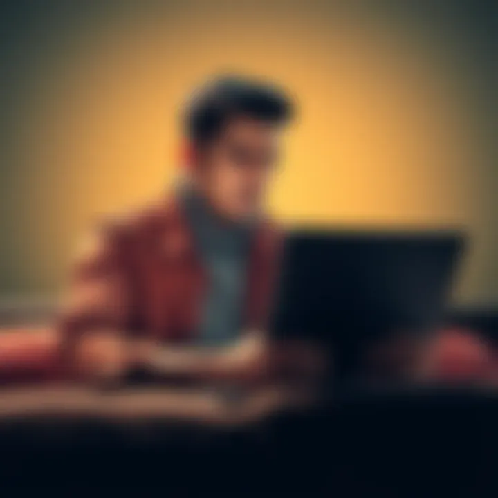 Wallet checks and KYC process A frustrated person looking at a laptop screen showing wallet balance and KYC requirements