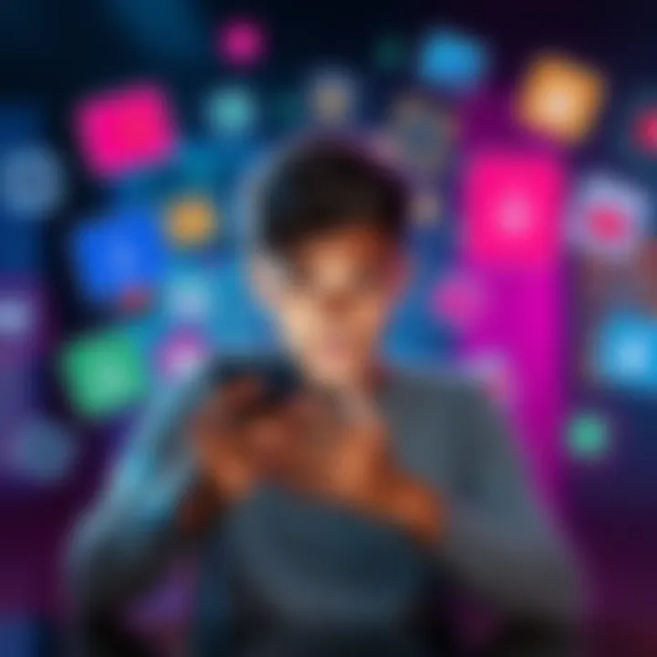 A person frustrated with their phone, unable to sign up for Backpack Exchange due to wallet problems, surrounded by digital wallet icons and a locked app screen.