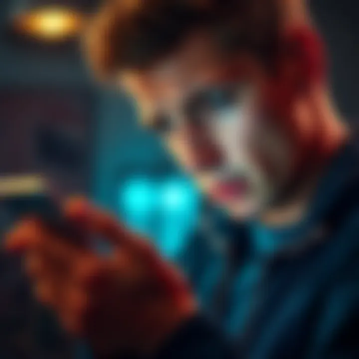A person looking worried while examining a smartphone with Trust Wallet open, reflecting on seed phrase security issues