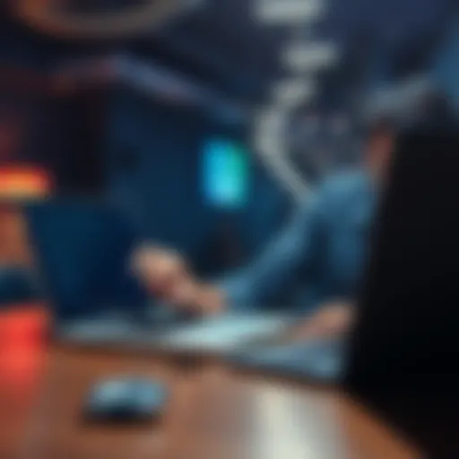 A person looking worried while checking their cryptocurrency wallet on a laptop, with a Trezor hardware wallet visible on the table.