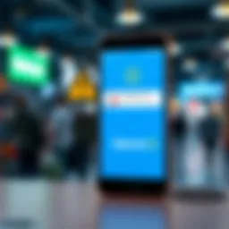 A smartphone displaying the Walmart and Instacart apps with warning signs to illustrate security risks and user concerns, highlighting data protection issues.