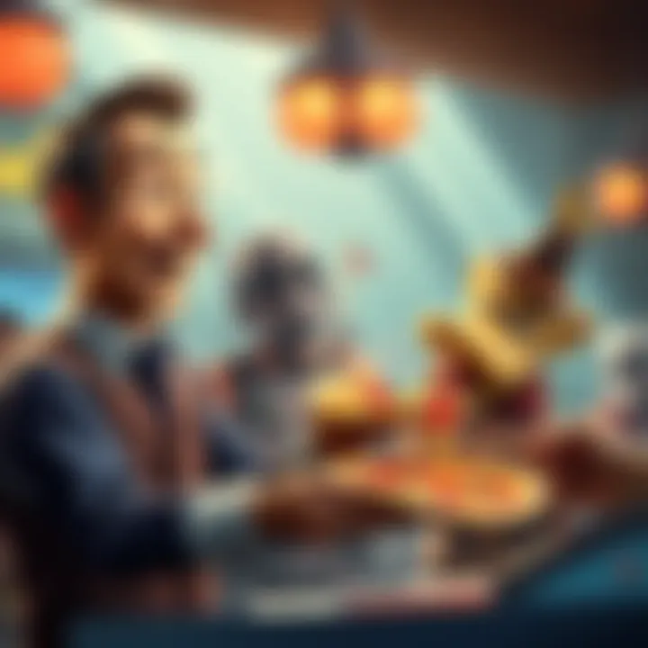 Walt smiles as he tells Flynn the pizza is free, showing kindness and family spirit