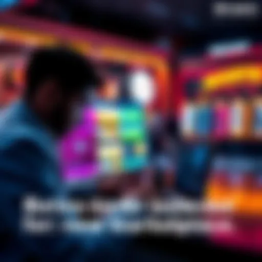 A person using a laptop to explore the Wares digital marketplace for buying and selling products on the Pi Network.