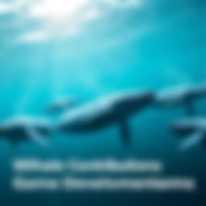 Support for Atlas Game Development A group of whales symbolizes major investors supporting the growth of the Atlas game, enhancing the player experience.