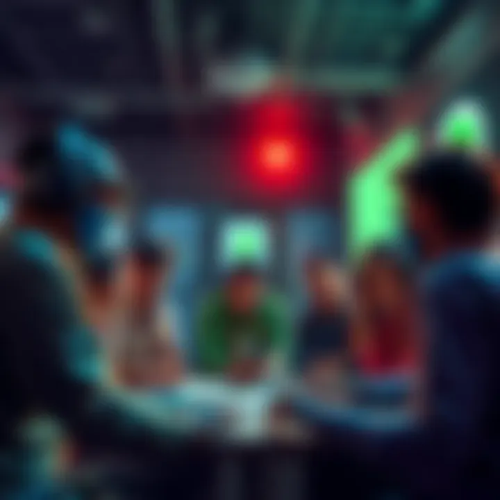 People collaborating in a WhatsApp group for hackathon team building