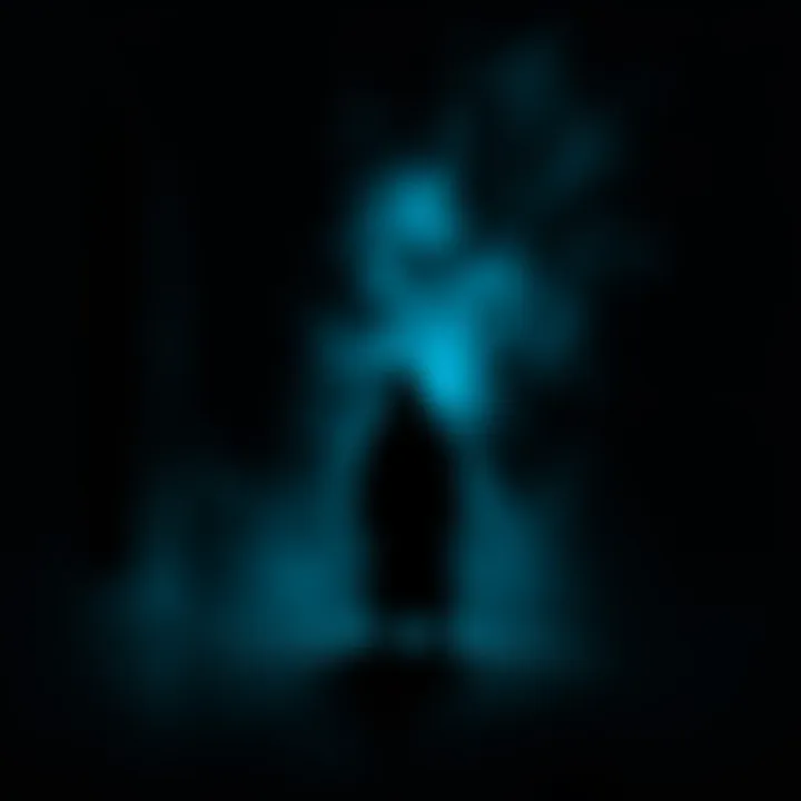 Whispers in the Dark A shadowy figure stands alone in a dimly lit room, echoes of whispers surround them, highlighting the tension and fear of hidden truths.