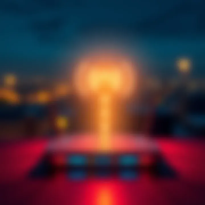 A Wi-Fi router glowing with signals, showcasing its capability to function as a mini cell tower with Helium Plus, providing enhanced connectivity.