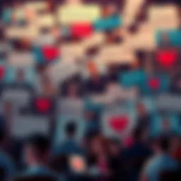 Wild Opinions on Forums A collage of trending forum posts with outrageous opinions and lively reactions from people.