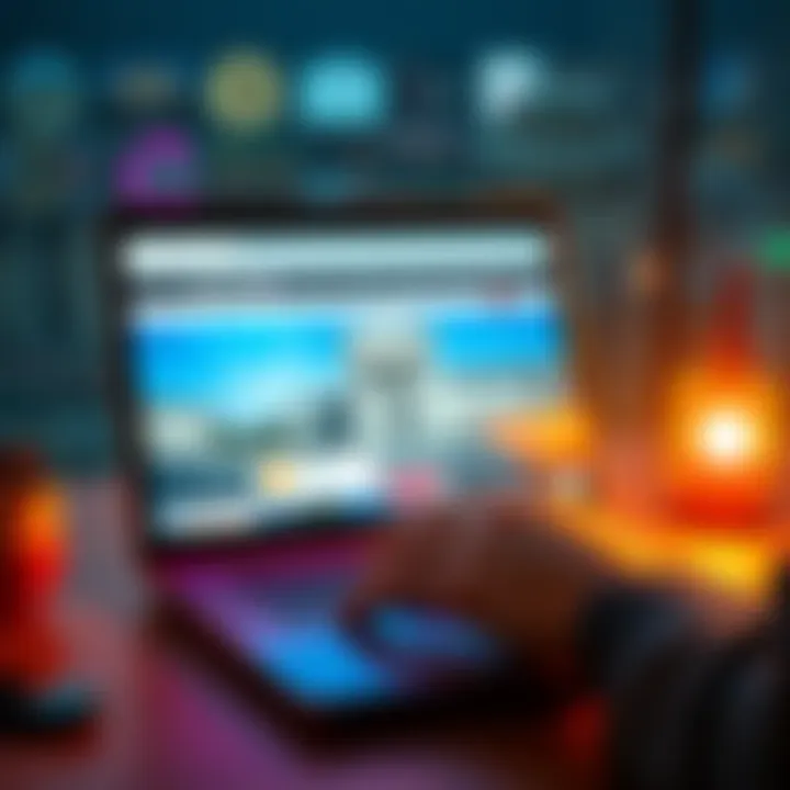 Person using a laptop to withdraw cryptocurrency to a UK bank account with a visible bank website on screen.