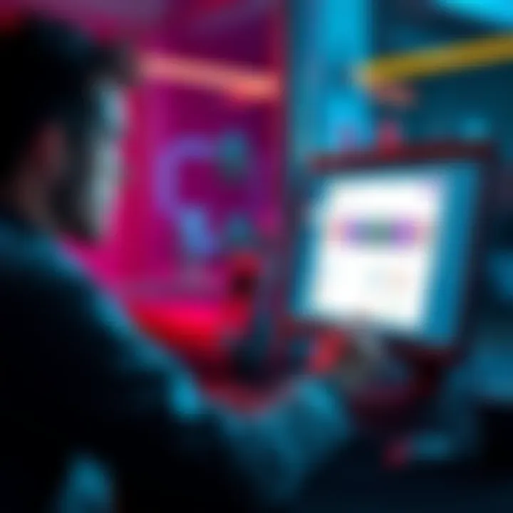 A person using a computer to withdraw veCake tokens from PancakeSwap, looking focused and determined, with PancakeSwap interface on the screen.