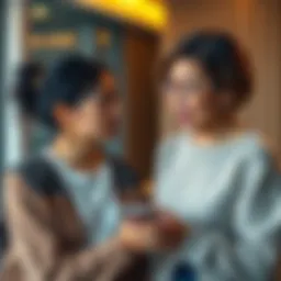 Woman discussing university dropout with her mother Young woman and her mother having an emotional conversation about leaving university